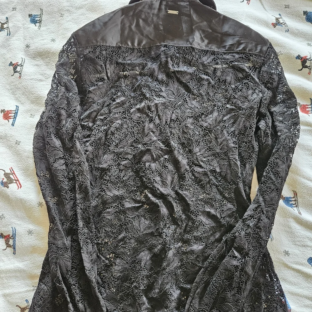 Guess Black Lace Button-Up Shirt - Picture 5 of 5
